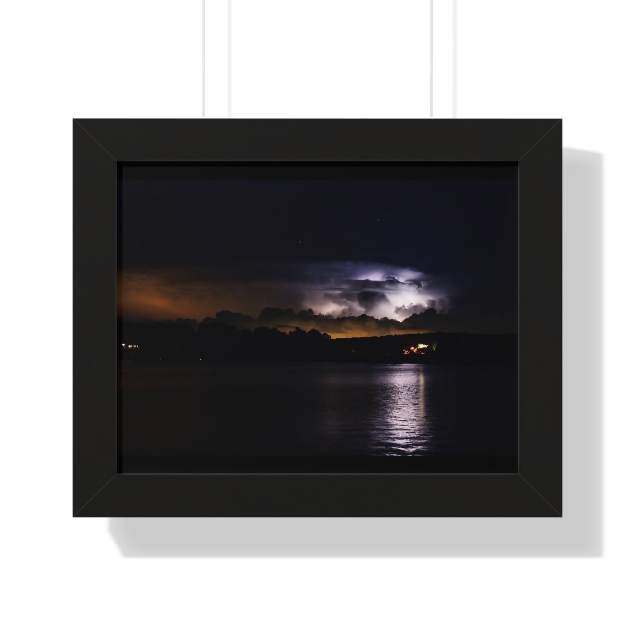 Thunderstorm in Retreat - Framed Horizontal Poster