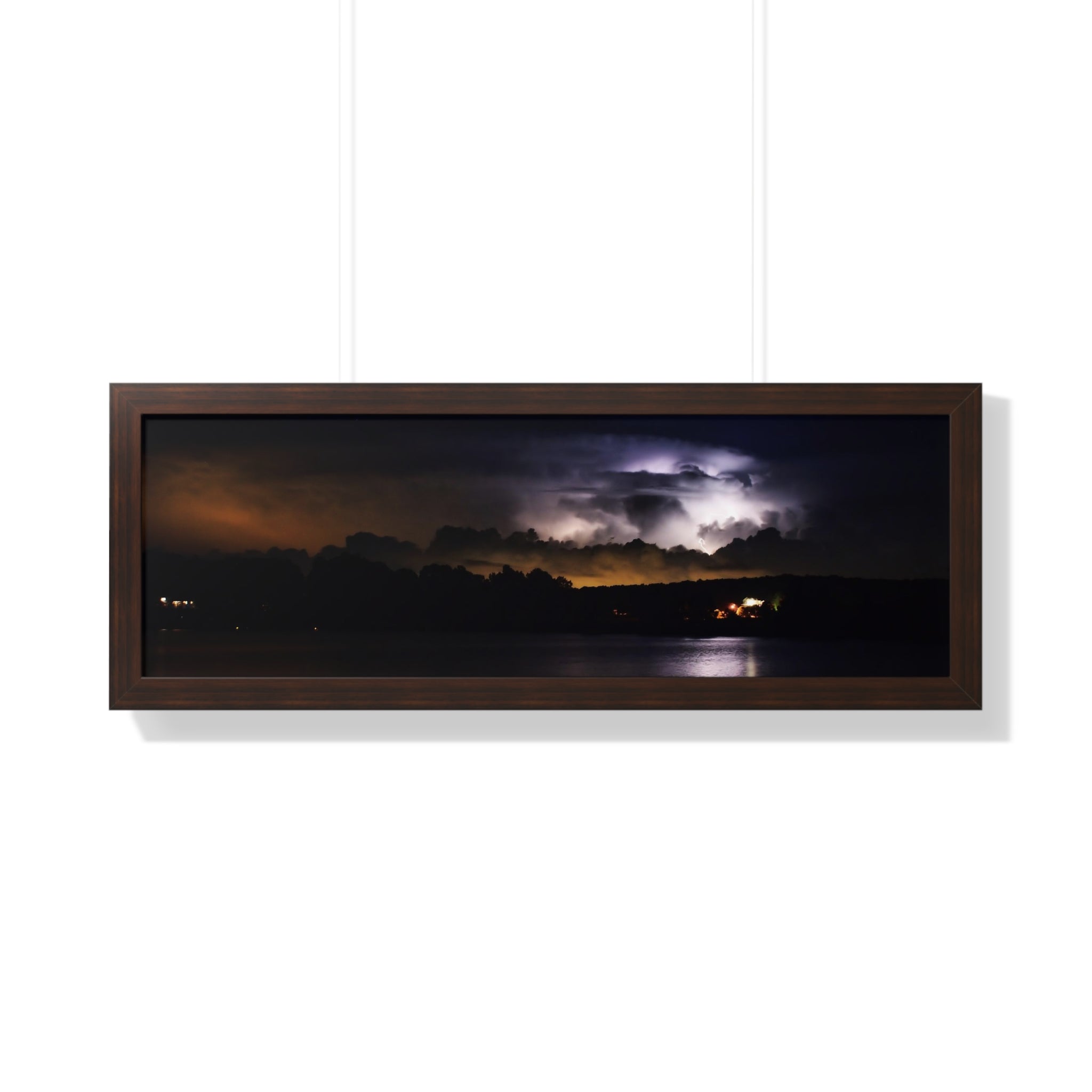 Thunderstorm in Retreat - Framed Horizontal Poster