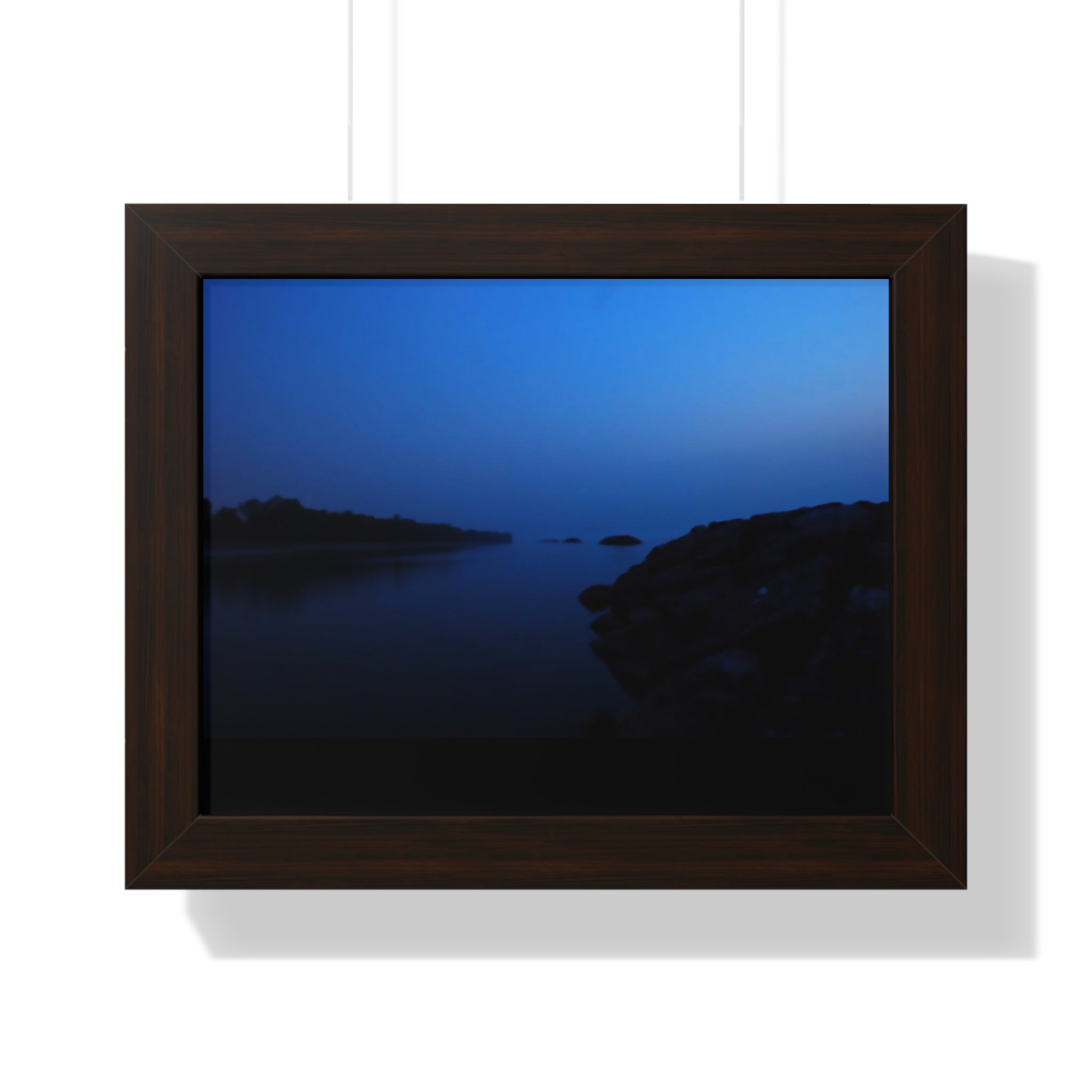Deep Blue Twilight - Framed Horizontal Poster