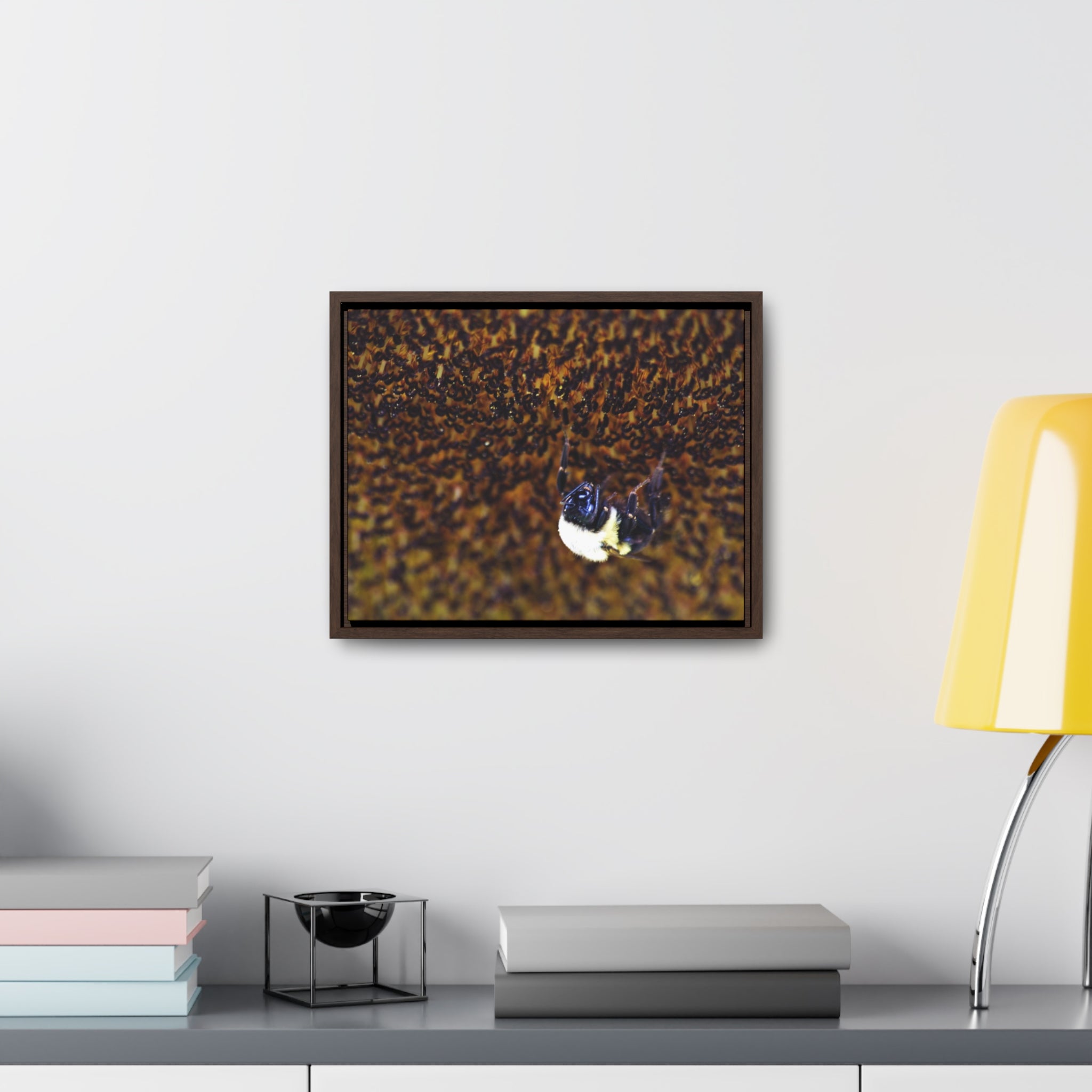 Bumblebee on Sunflower -- Gallery Canvas Wraps, Horizontal Frame