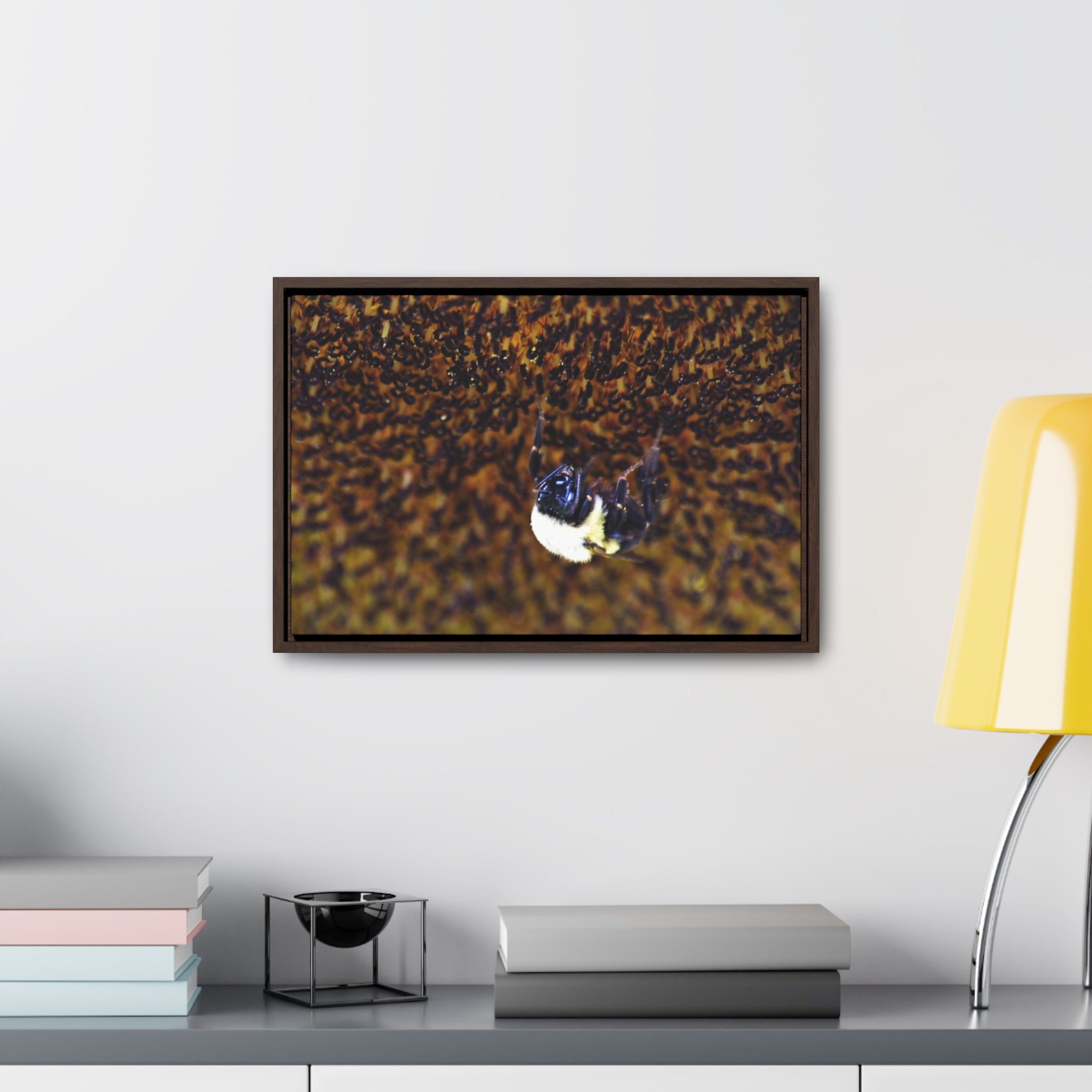 Bumblebee on Sunflower -- Gallery Canvas Wraps, Horizontal Frame
