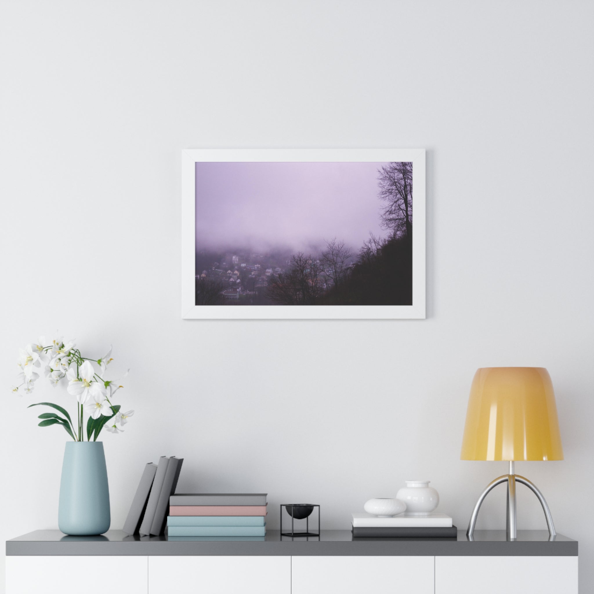 Foggy Brownsville Afternoon - Framed Horizontal Poster