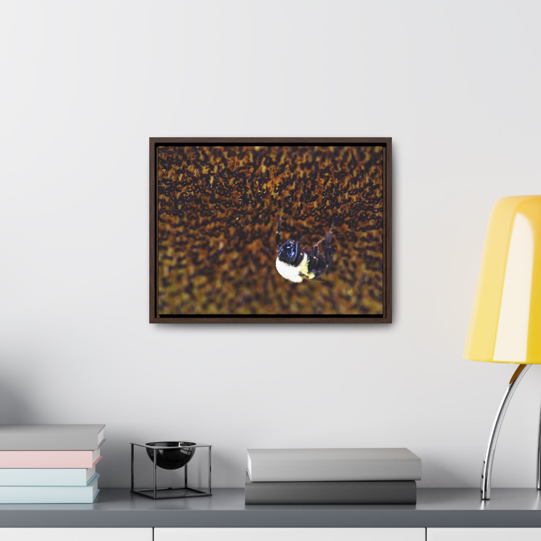 Bumblebee on Sunflower -- Gallery Canvas Wraps, Horizontal Frame