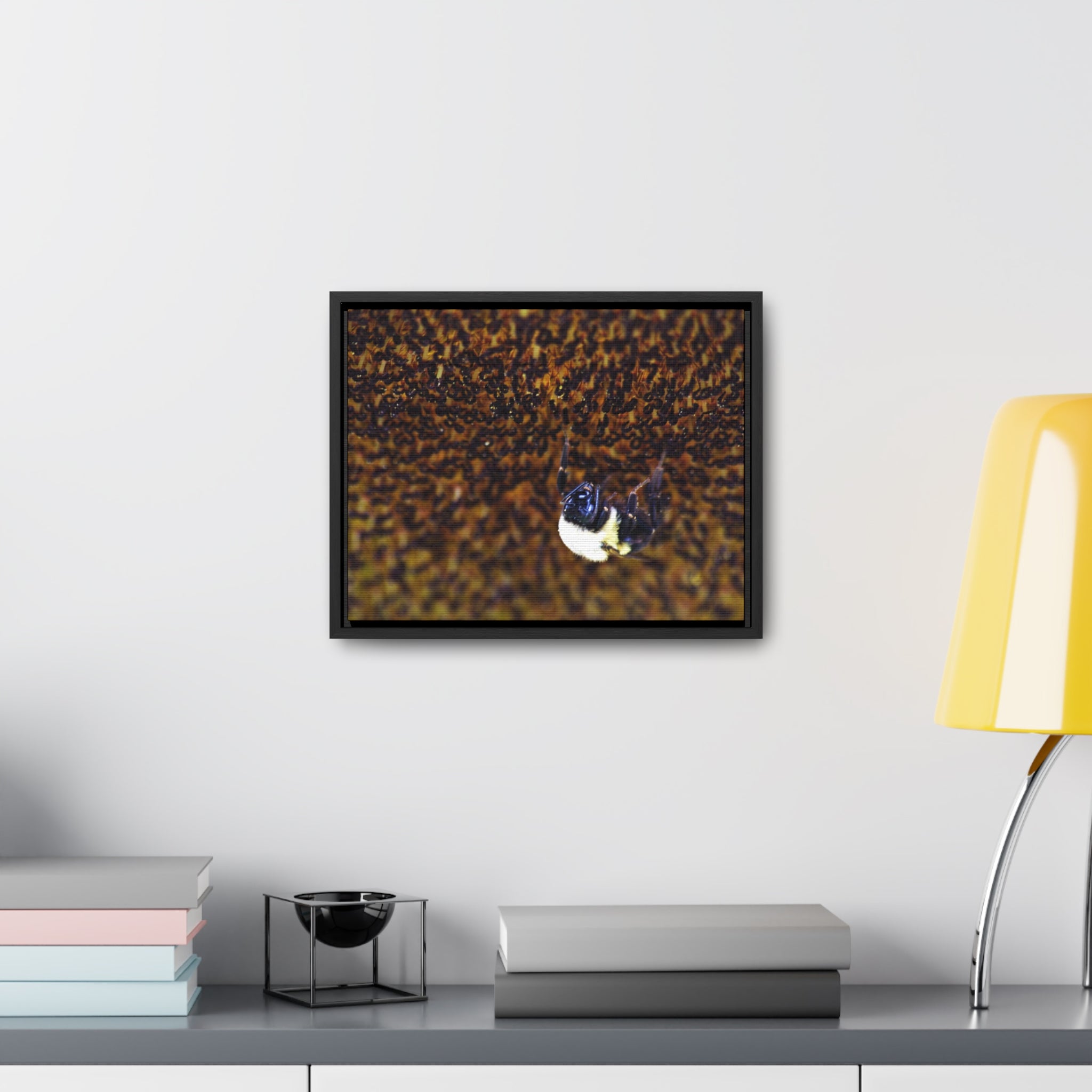 Bumblebee on Sunflower -- Gallery Canvas Wraps, Horizontal Frame