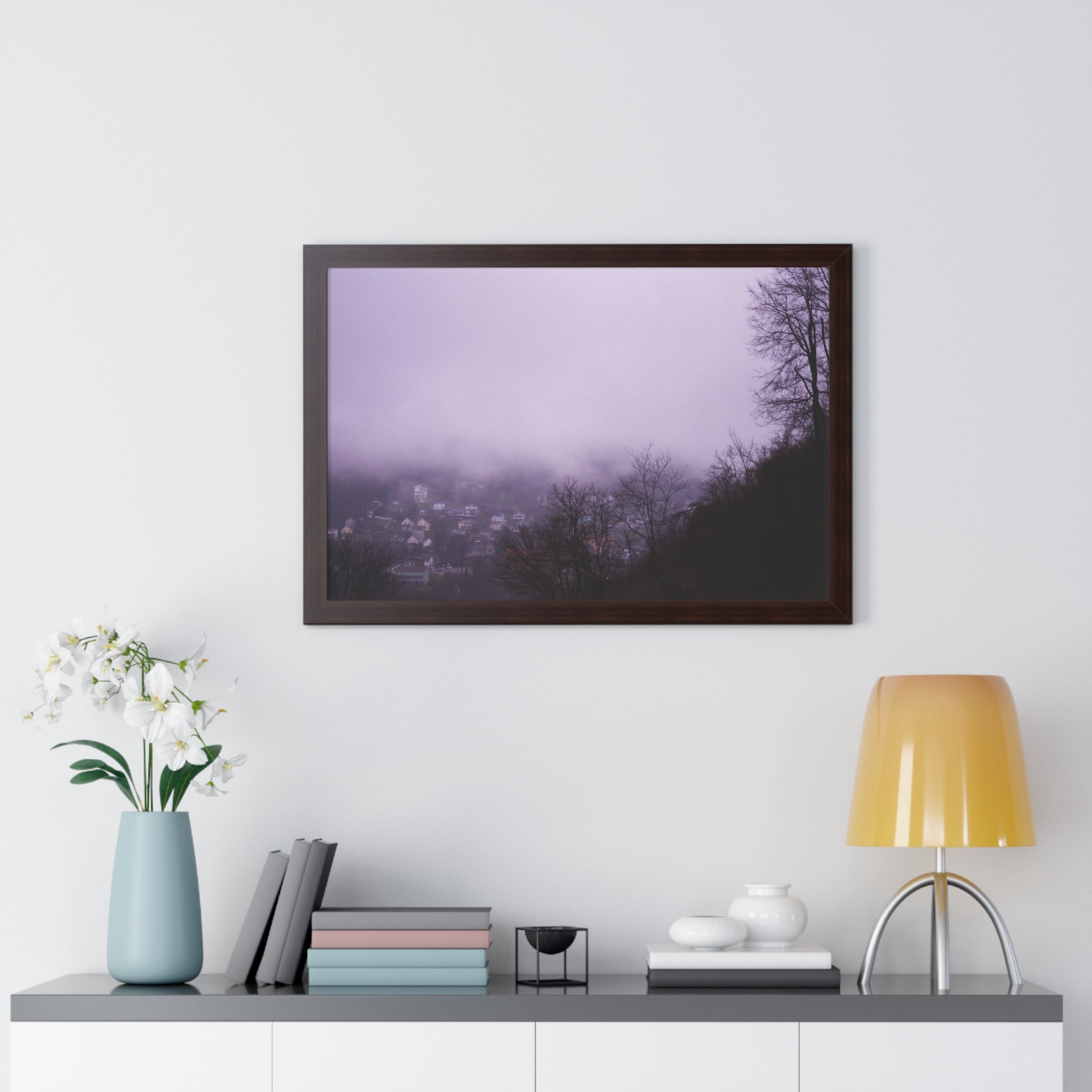 Foggy Brownsville Afternoon - Framed Horizontal Poster