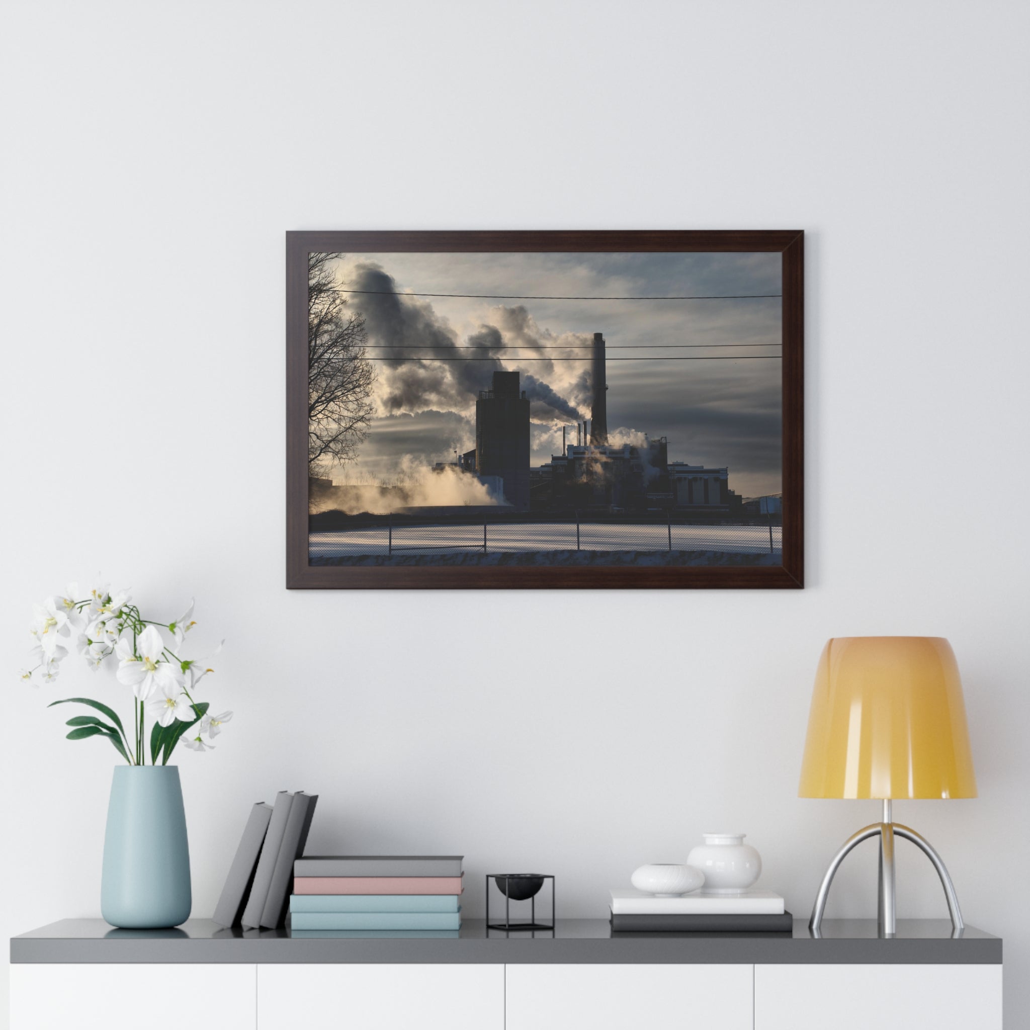 GE Stacks - Framed Horizontal Poster
