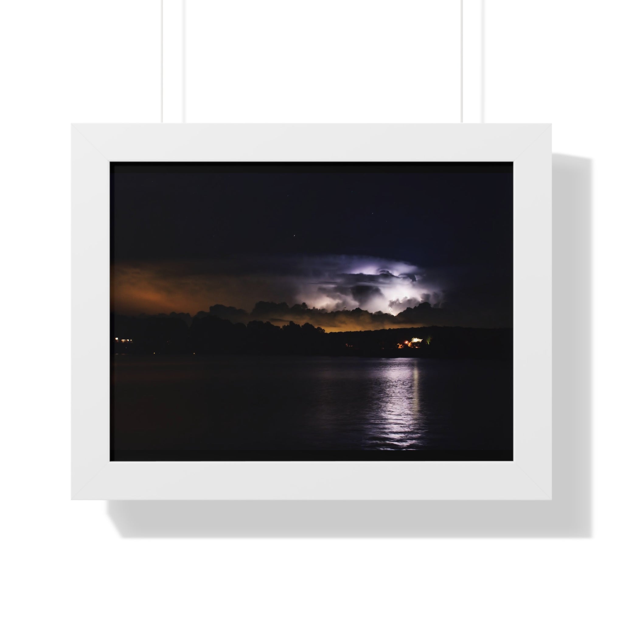 Thunderstorm in Retreat - Framed Horizontal Poster