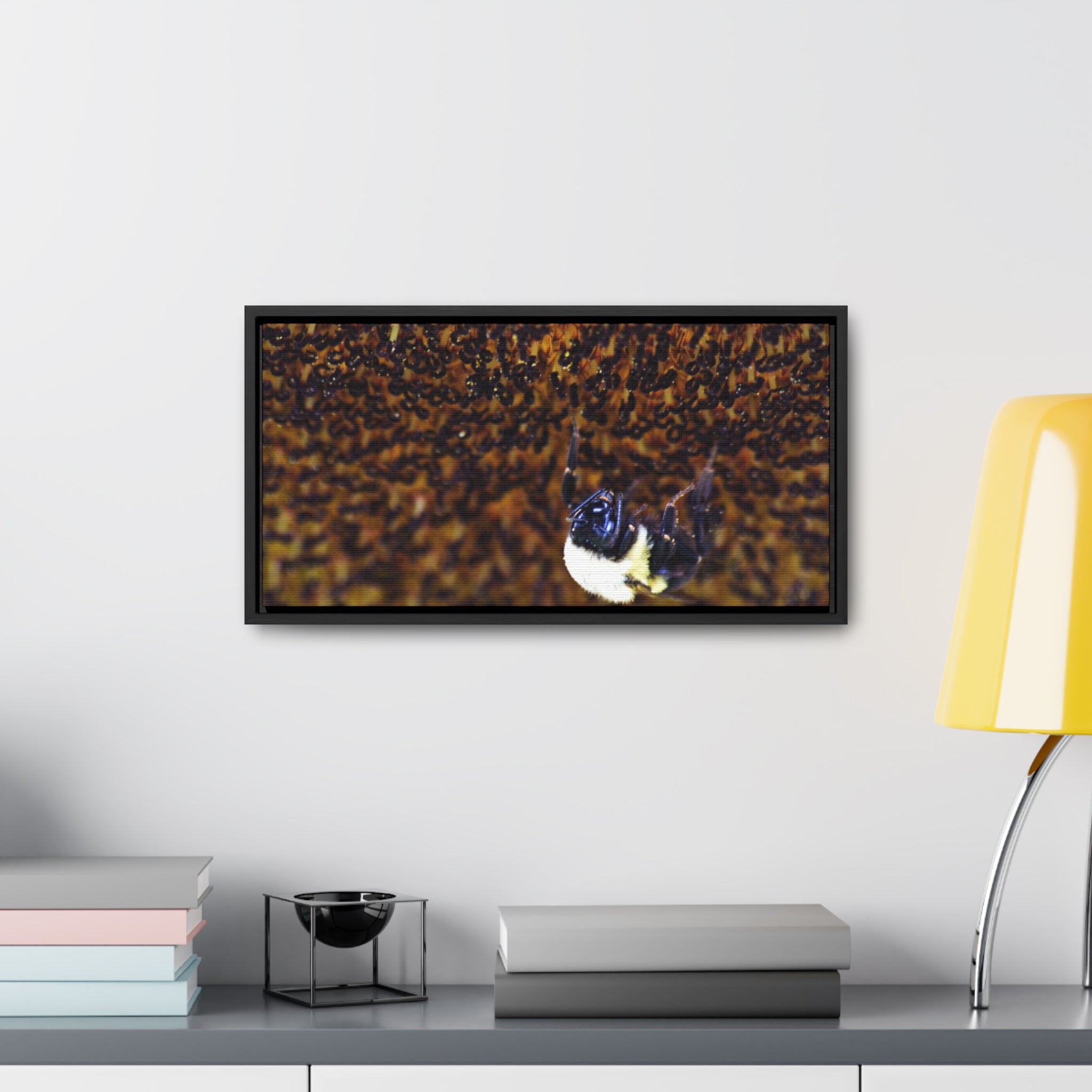 Bumblebee on Sunflower -- Gallery Canvas Wraps, Horizontal Frame