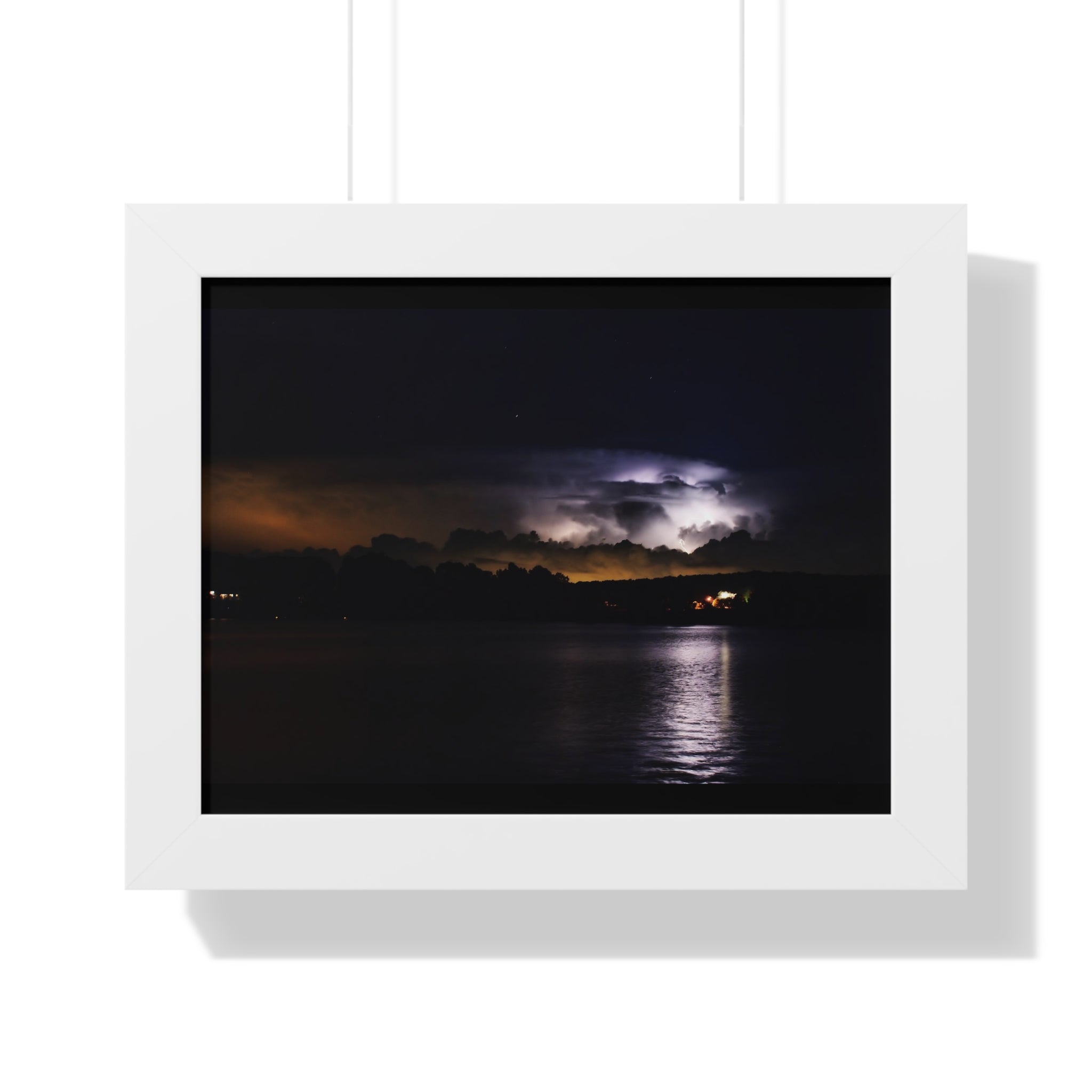 Thunderstorm in Retreat - Framed Horizontal Poster