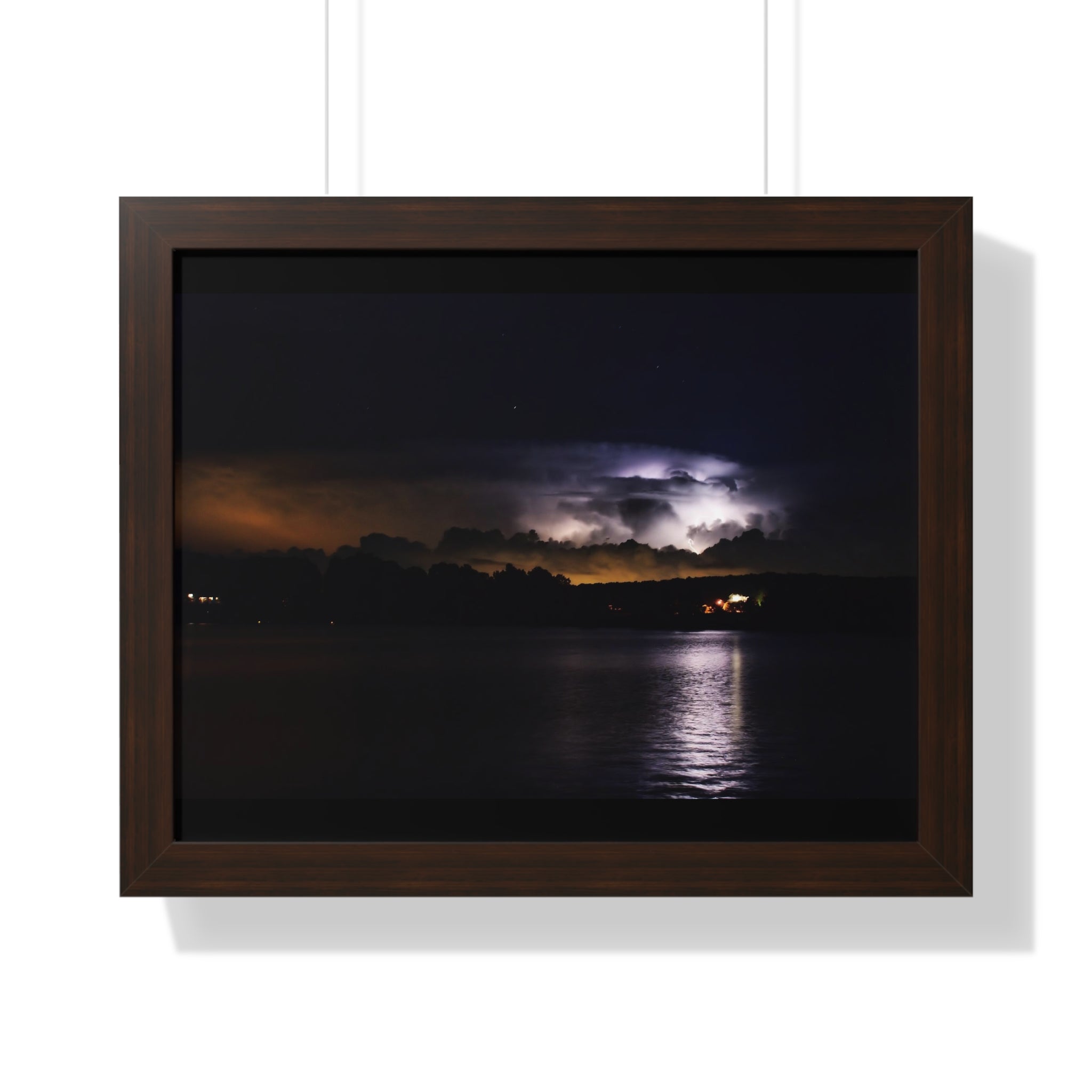 Thunderstorm in Retreat - Framed Horizontal Poster