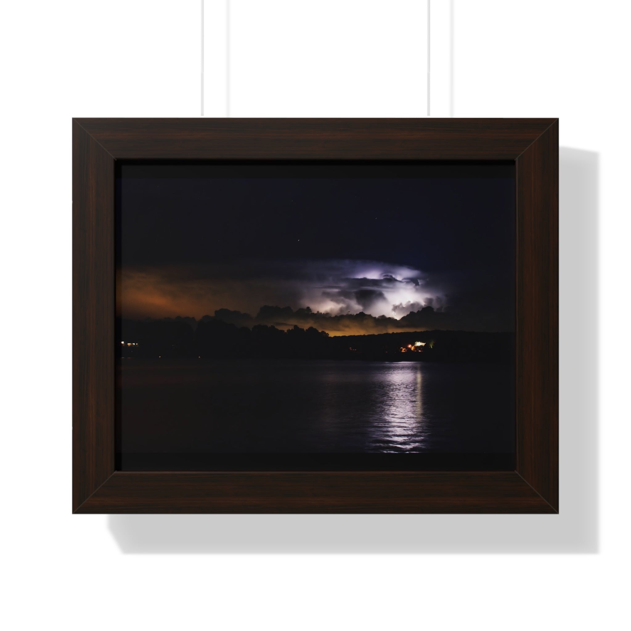 Thunderstorm in Retreat - Framed Horizontal Poster