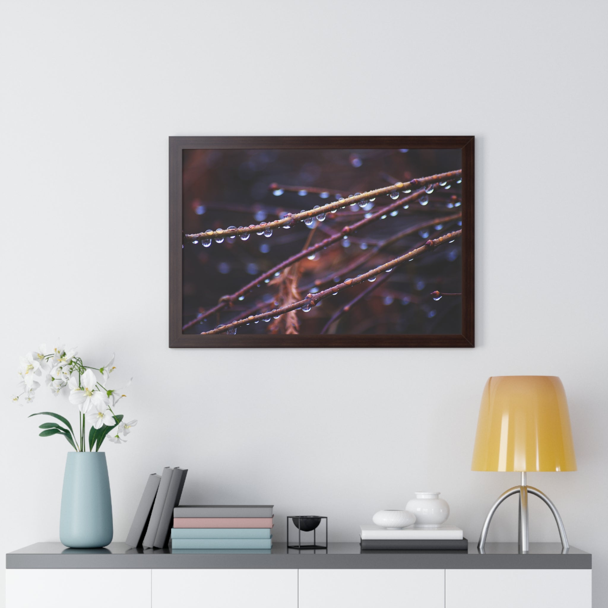 Raindrops - Framed Horizontal Poster