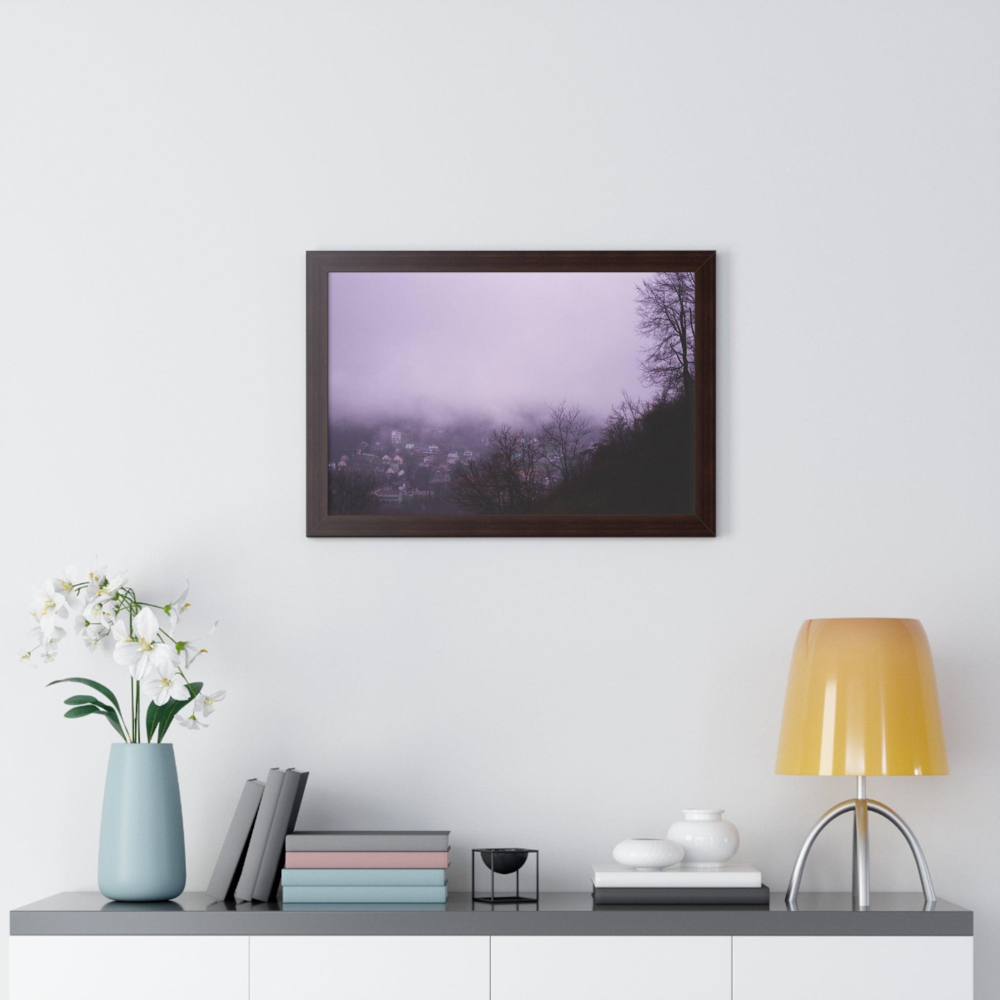 Foggy Brownsville Afternoon - Framed Horizontal Poster