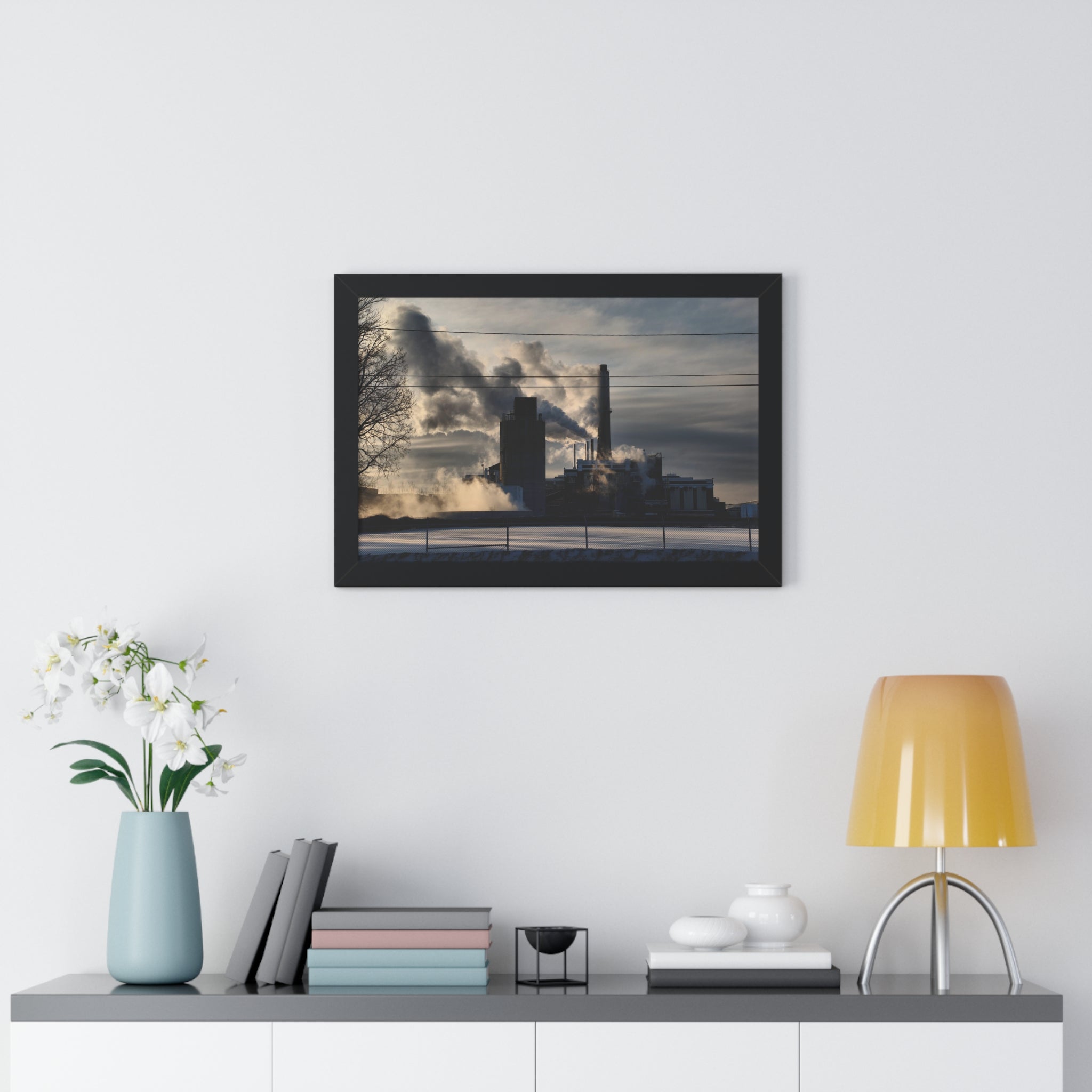 GE Stacks - Framed Horizontal Poster